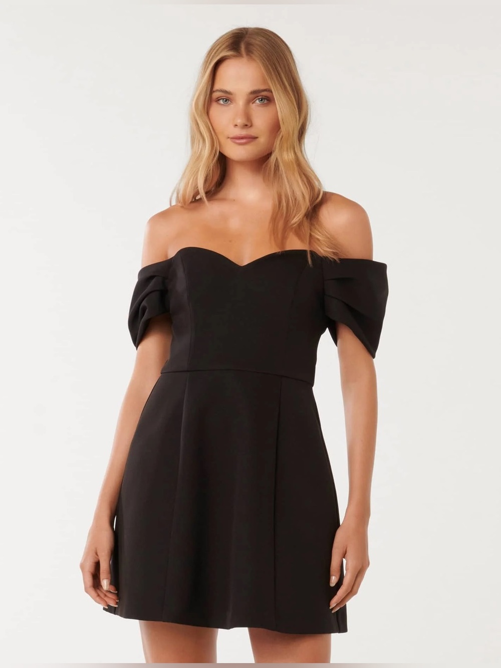 Ever New Black One-Shoulder Mini Dress